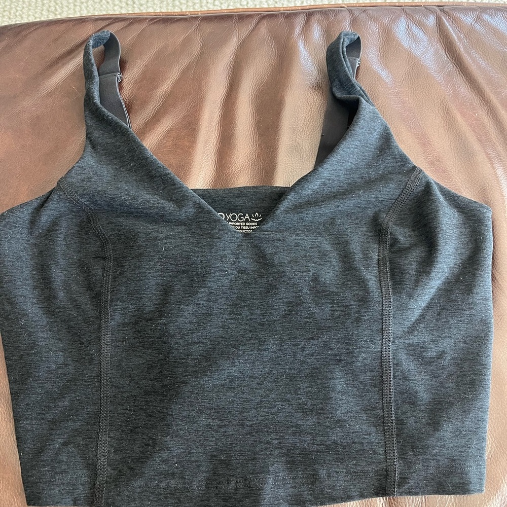 Beyond Yoga Charcoal Sports Bra